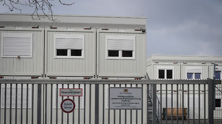 Erstaufnahme für Flüchtlinge in Freiburg.