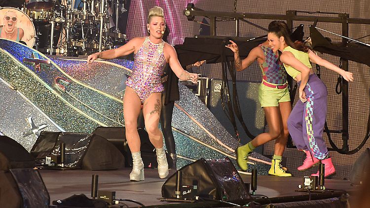 Pink absolvierte im Rahmen des "BST Hyde Park"-Festivals eine Show in London.