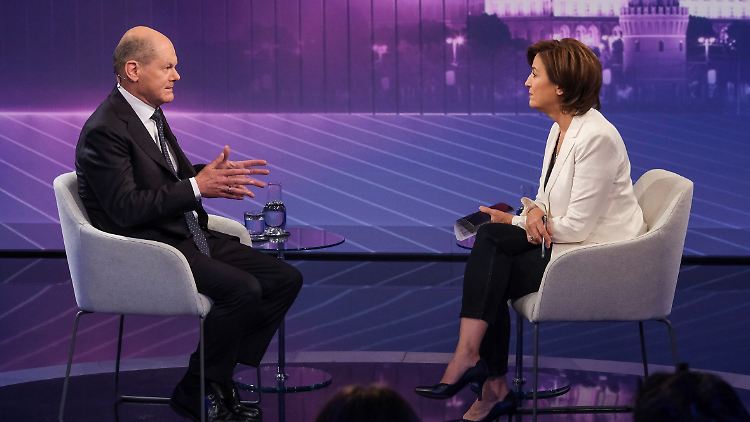 Eine Stunde spricht Maischberger mit Scholz.