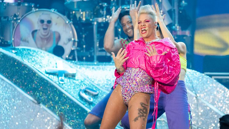Heizte ihren Fans in Berlin kräftig ein: Pink.