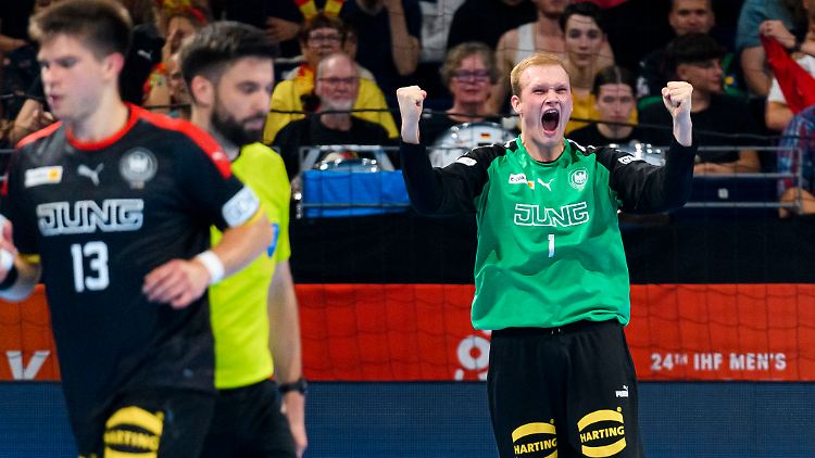 David Späth vom Pokalsieger Rhein-Neckar Löwen überragte beim deutlichen Sieg der deutschen U21 gegen Dänemark.