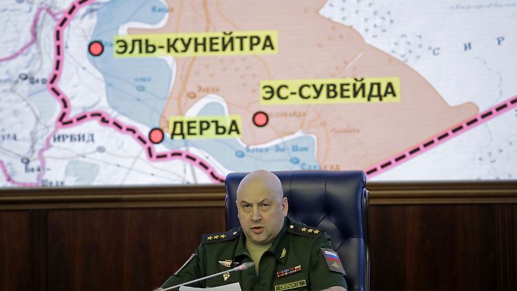 Generaloberst Sergej Surowikin war 2017 Kommandeur der russischen Streitkräfte in Syrien.