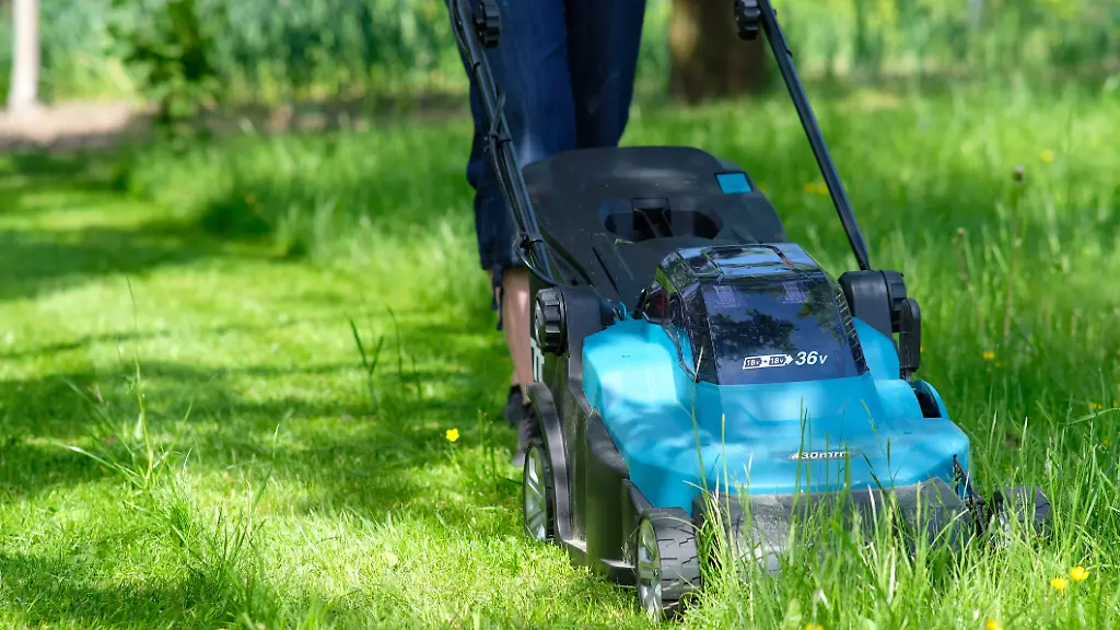 In-den-kommenden-Monaten-steht-wieder-vermehrt-die-Rasenpflege-auf-dem-Programm-Viele-Gartenbesitzer-setzen-dabei-auf-Akku-Rasenmaeher