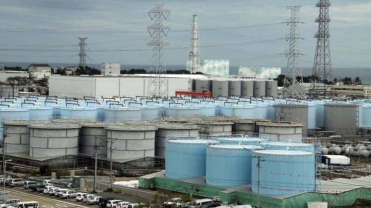 In mehr als 1000 Tanks lagert das kontaminierte Wasser im havarierten AKW Fukushima Daiichi.