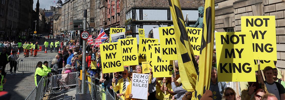 Auch in Schottland gibt es nicht nur Fans der Royals.