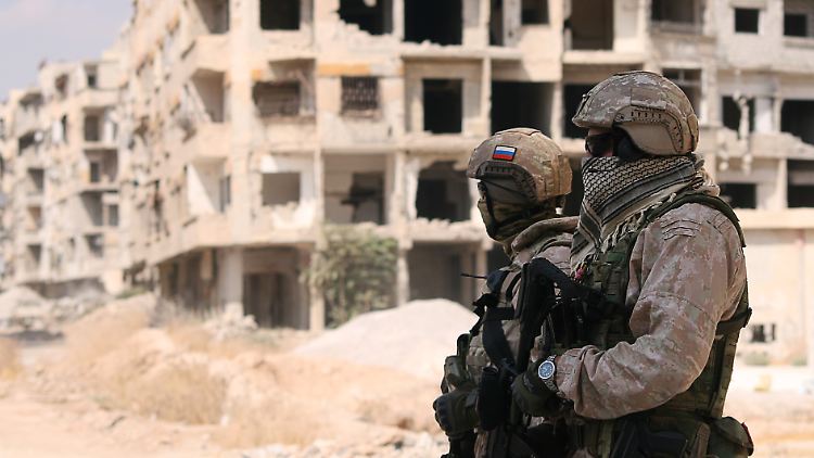 Russische Kämpfer in Syrien. 