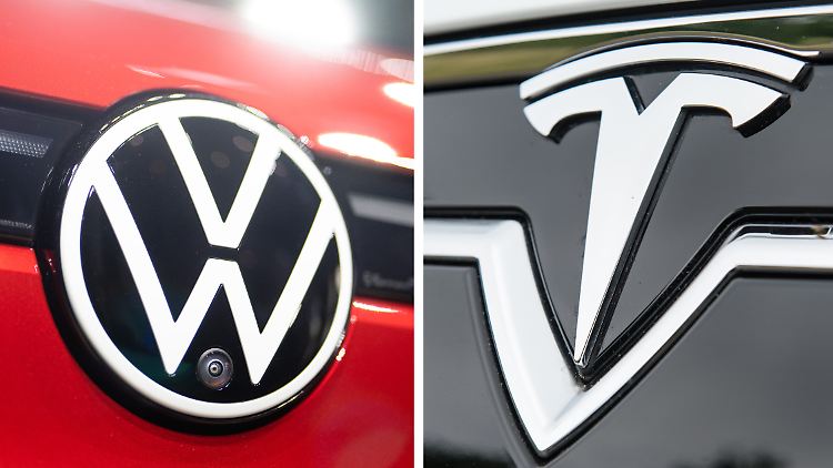 Zusammen kommen VW und Tesla auf rund 70.000 neu angemeldete E-Autos im ersten Halbjahr - das ist ein knappes Drittel aller Stromer-Neuanmeldungen.