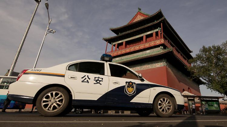 In China gelten strenge Sicherheitsvorkehrungen vor Kindergärten.