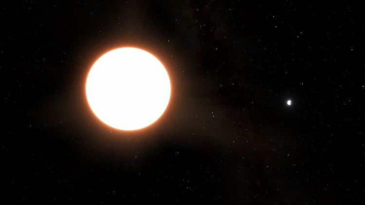 Größe und Temperatur machen LTT9779b (in dieser grafischen Darstellung rechts) zu einem sogenannten ultraheißen Neptun - ein solcher wurde noch nie zuvor so nahe an seinem Stern gefunden.