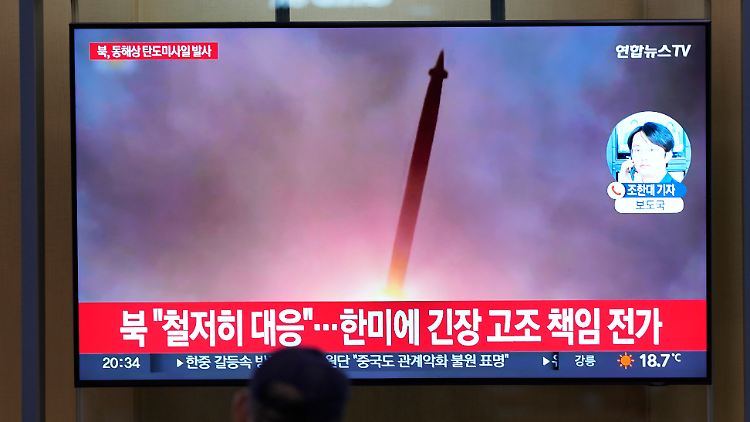 Die Rakete unbekannten Typs ist laut südkoreanischem Generalstab ins Japanische Meer abgefeuert worden. (Archivbild)