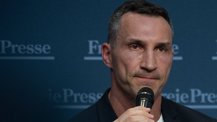 Sprach neben Außenministerin Baerbock auf dem Forum in Chemnitz: Wladimir Klitschko.