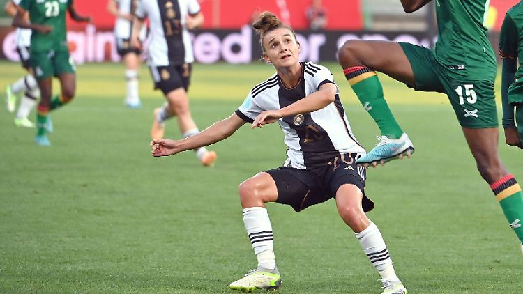 Lina Magull während der mit einer 2:3-Niederlage verpatzten WM-Generalprobe gegen Sambia.