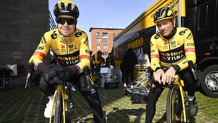 Grischa Niermann (rechts) beim Frühjahrsklassiker Mailand-Sanremo.