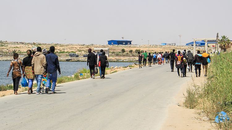 Libysche Grenzschützer retteten kürzlich Migranten aus der Wüste.