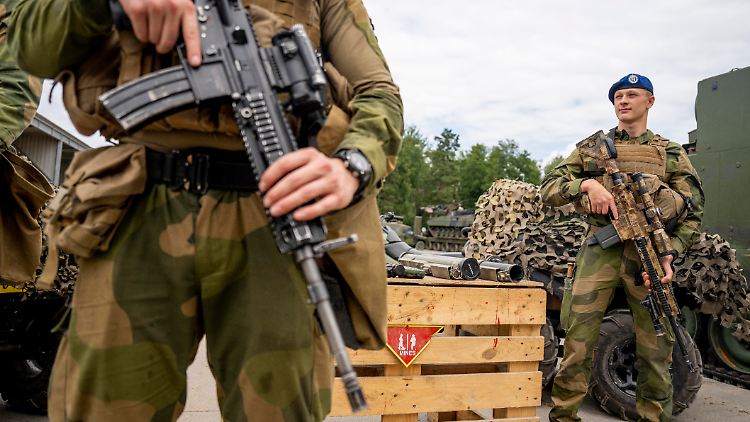 Ein norwegischer NATO-Soldat im Lager Rukla in Litauen.