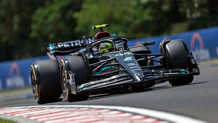 Lewis Hamilton war am Ende der jubelnde Sieger im Qualifying beim Ungarn-GP.