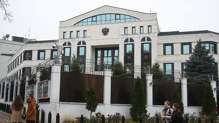 Die russische Botschaft in Chisinau.