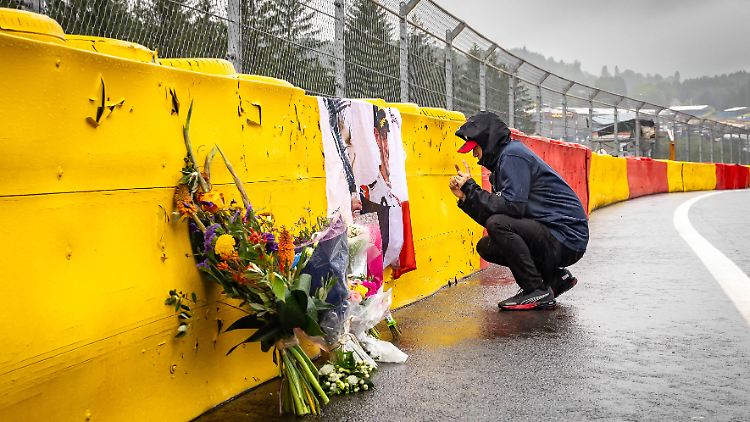 F2-Pilot Anthoine Hubert wurde auch dieses Jahr wieder auf der Strecke gedacht.