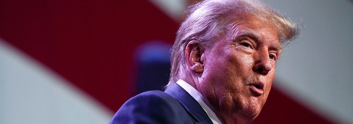 Ex-US-Präsident Donald bei einer Veranstaltung der Republikanischen Partei in Iowa.