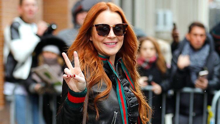 Glückliche Mutter: Lindsay Lohan.