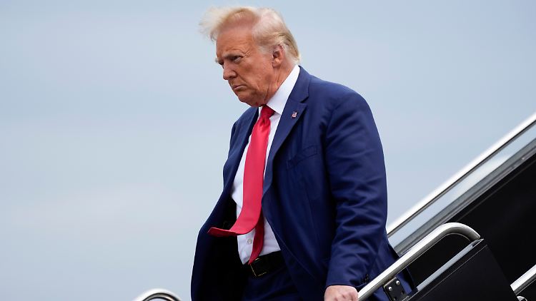 Trump reiste am Donnerstag zu einem Gerichtstermin in Washington an.