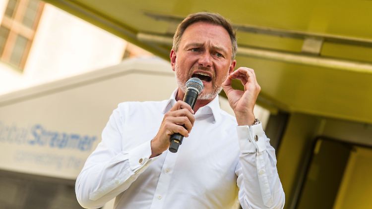 Finanzminister Christian Lindner bei einem Auftritt in München.