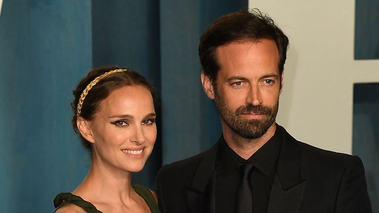 Natalie Portman und Benjamin Millepied bei einer Oscar-Party. Die beiden haben zwei gemeinsame Kinder.
