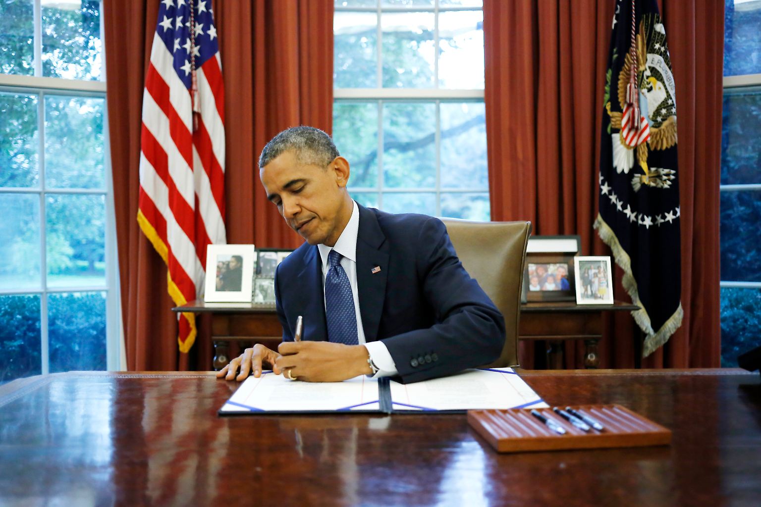 Der frühere US-Präsident Barack Obama, ...