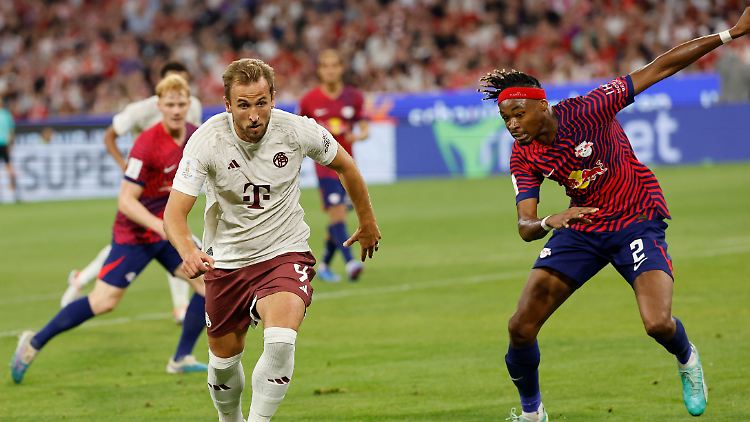 Harry Kane hatte in seinen ersten Minuten als Profi des FC Bayern keine nennenswerte Szene.