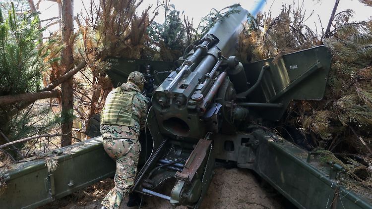 Ein russischer Soldat in der Region Cherson.