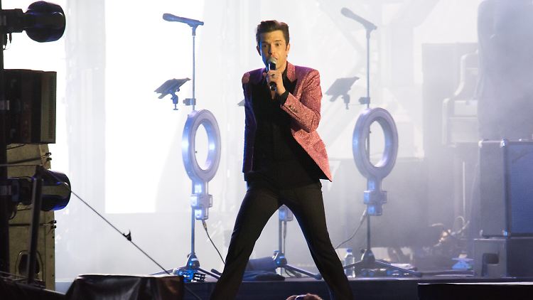 The-Killers-Sänger Brandon Flowers bei einer Show in Las Vegas.