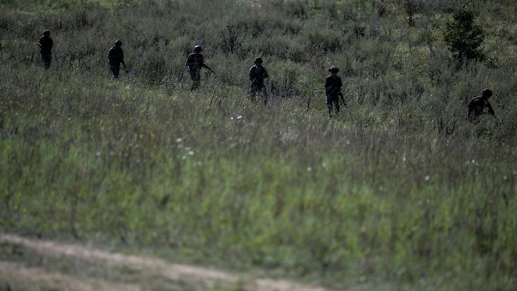 Keine Saboteure, sondern Soldaten der 128. Brigade in der Ukraine.