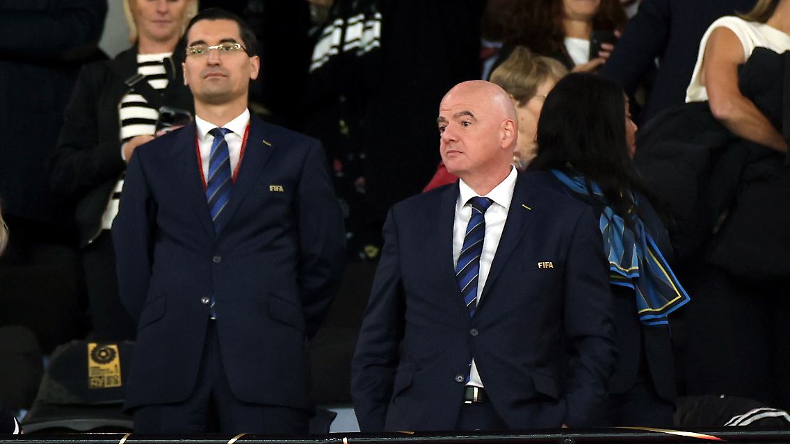 Infantino beim zweiten Halbfinale Australien gegen England. Für das erste bekam er keine Polizeieskorte.