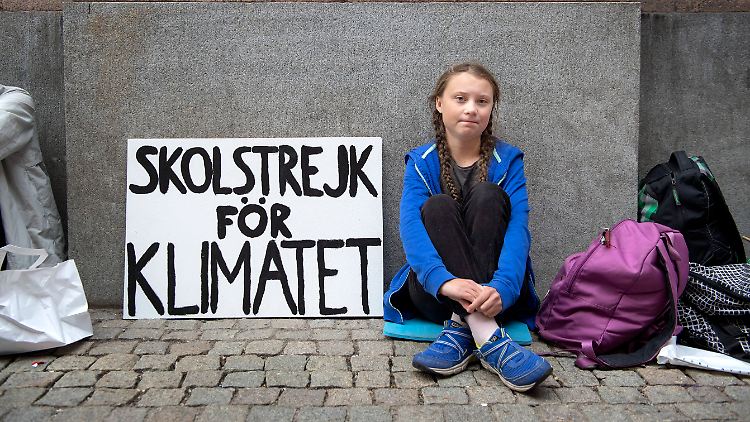 Im August 2018 setzte sich Greta Thunberg erstmals vor das schwedische Parlament, um auf ihr Anliegen aufmerksam zu machen. Viele weitere Proteste (wie im Bild) folgten.