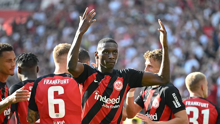 Frankfurts Randal Kolo Muani war mit seinem Treffer der Matchwinner im Hessen-Derby.