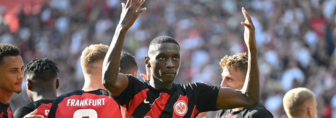 Frankfurts Randal Kolo Muani war mit seinem Treffer der Matchwinner im Hessen-Derby.