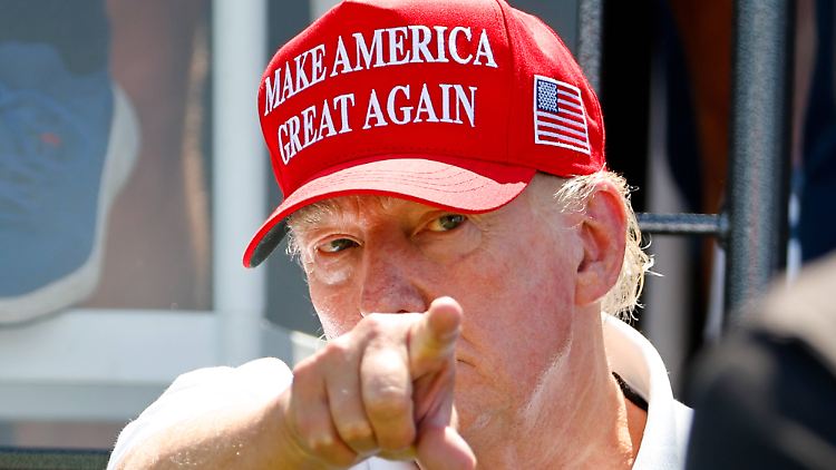 Trump, vergangenge Woche auf seinem Golfplatz in New Jersey.