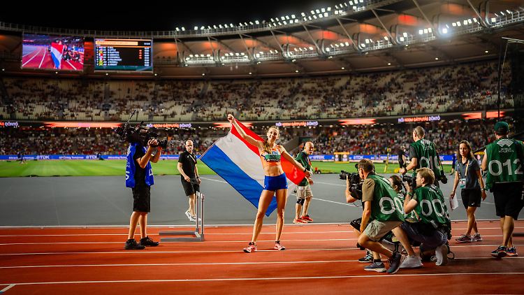 Die neue Weltmeisterin über 400 Meter Hürden.