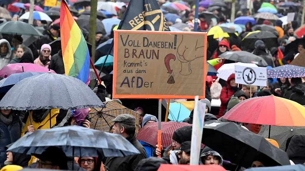 Buerger-demonstrieren-auf-dem-Platz-der-Wiedervereinigung-gegen-Rechtsextremismus