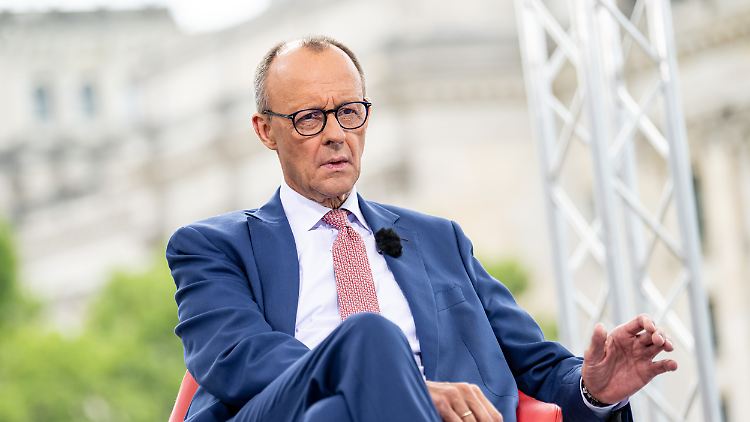 Merz fühlt sich von aktuellen Umfragen bestätigt: "Wenn heute Bundestagswahlen wären, dann könnte ohne die Union in Deutschland nicht regiert werden."