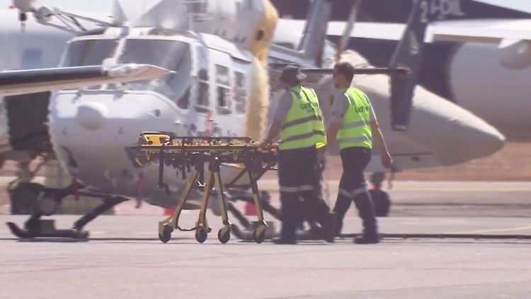 Acht Soldaten wurden bei dem Absturz schwer verletzt. 