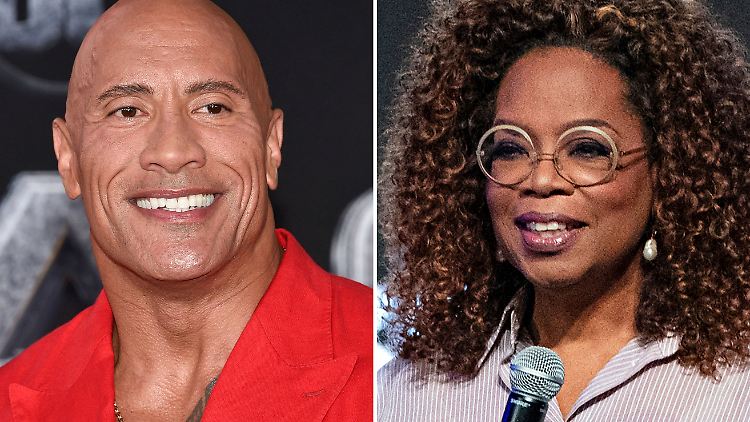 Oprah Winfrey und Dwayne Johnson sammeln Spenden für die Opfer der verheerenden Brände auf der Pazifikinsel Maui.