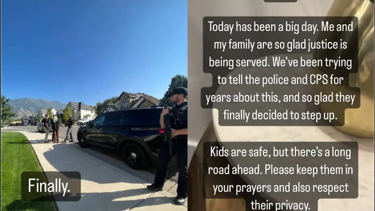 Die älteste Tochter Shari teilte Bilder des Polizeieinsatzes auf Instagram. 
