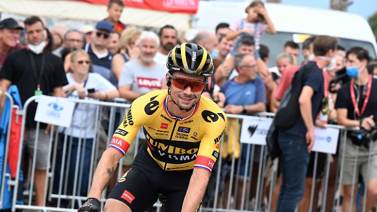Primoz Roglic hatte am achten Renntag der Vuelta eine Menge Grund zur Freude.