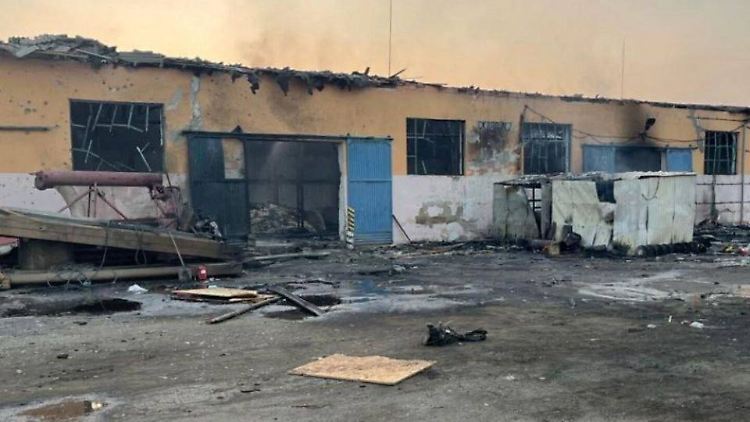 Ein Getreidespeicher in der Region Odessa, der durch einen russischen Angriff Ende August beschädigt wurde. 