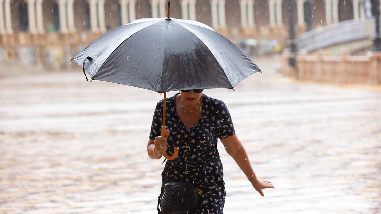 Auch in Sevilla regnete es am Wochenende unaufhörlich.