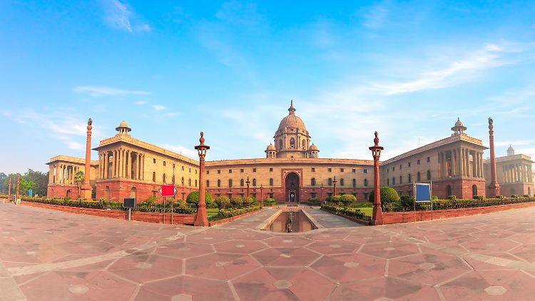 Rashtrapati Bhavan - der Amtssitz der Präsidentin - verschickte zum G20-Dinner offenbar bereits Einladungen mit der neuen Landesbezeichnung.