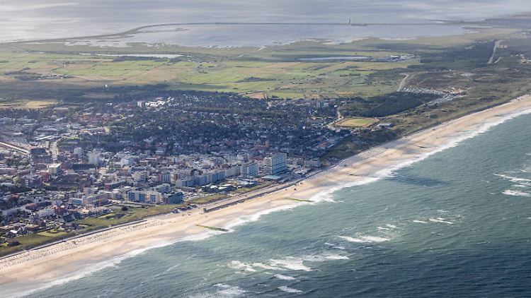 Die Nordseeinsel Sylt aus der Vogelperspektive.