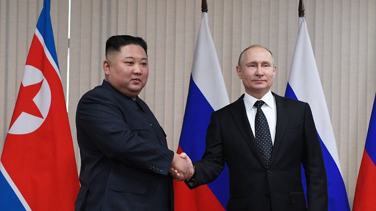 Kim Jong Un und Wladimir Putin werden möglicherweise im nächsten Monat zusammenkommen.