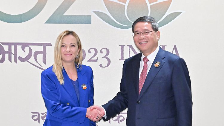 Wollen Freunde bleiben: Italiens Regierungschefin Meloni und Chinas Ministerpräsident Li.